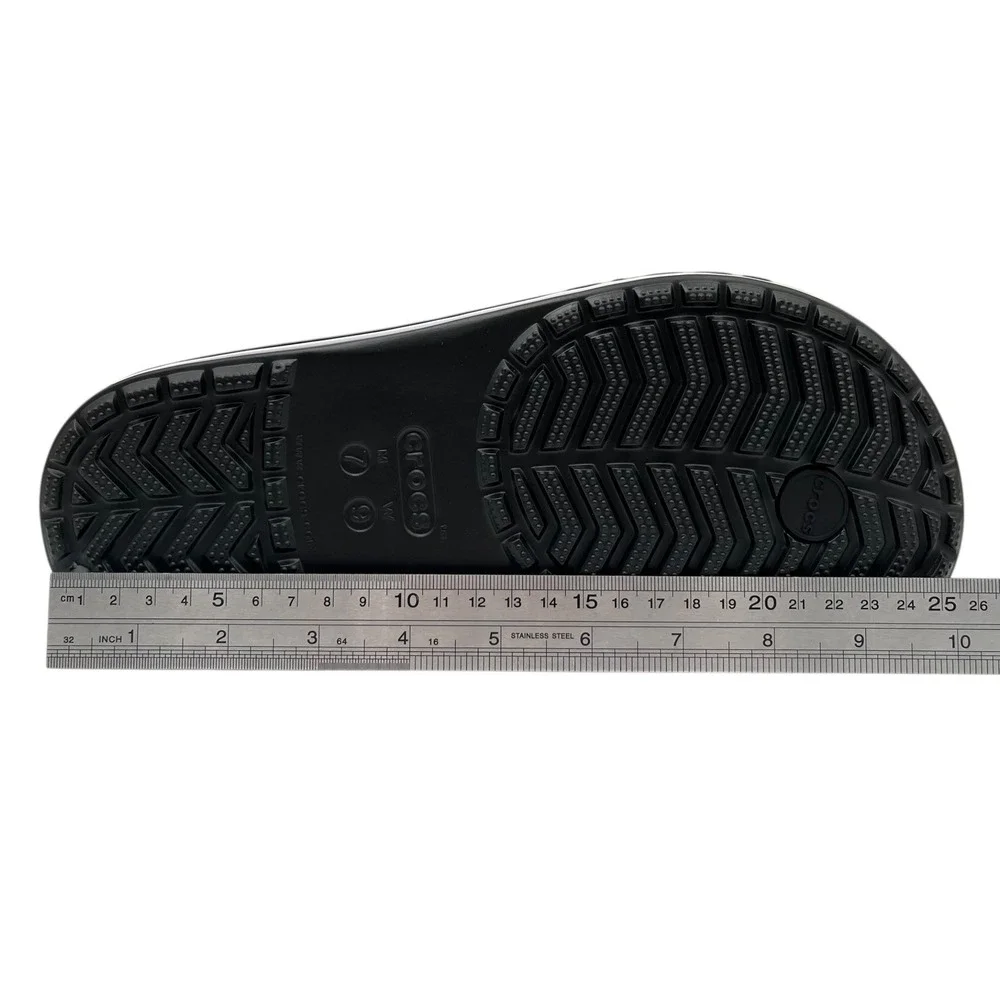 Crocs Bayaband Men's Flip Flop Sandals Size 7 Black Water‎ Friendly Lightweight